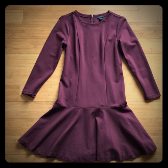 Ann Taylor Dresses & Skirts - Ann Taylor Burgundy Long Sleeve Dress